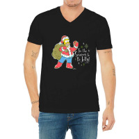 The Simpsons Homer Santa Christmas Season To Be Je V-neck Tee | Artistshot