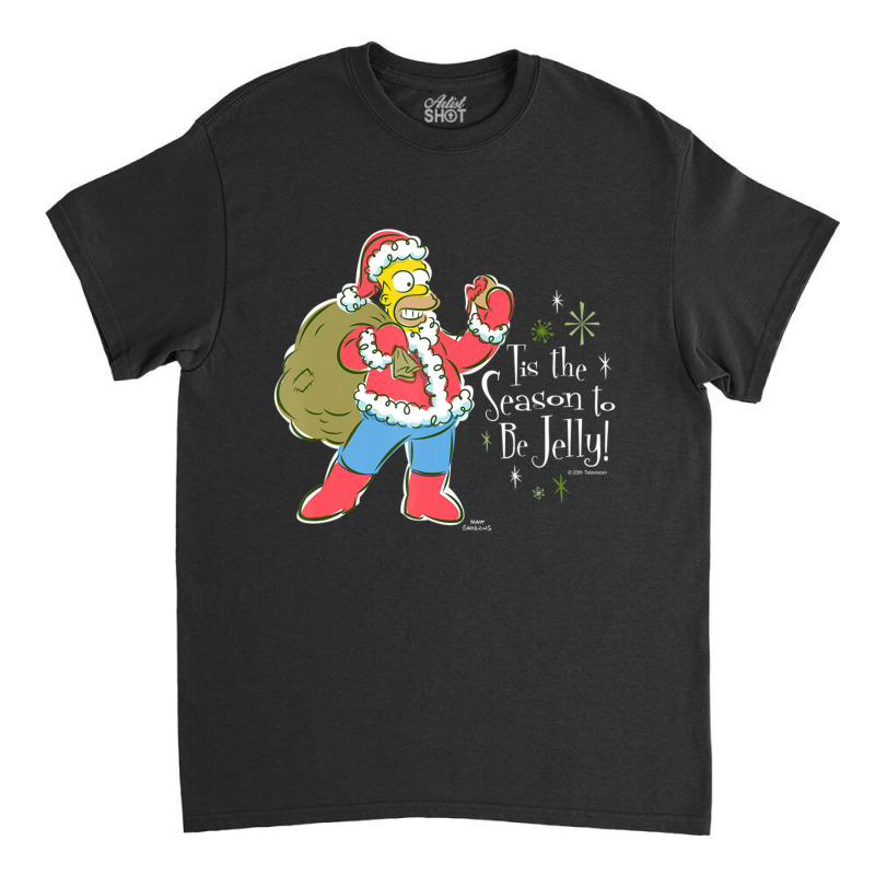 The Simpsons Homer Santa Christmas Season To Be Je Classic T-shirt by longdanouj | Artistshot