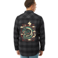 Japanese Dragon Warrior Samurai Kanji Mask Flannel Shirt | Artistshot