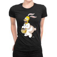 The Simpsons Homer Simpson Easter Bunny Ladies Fitted T-shirt | Artistshot