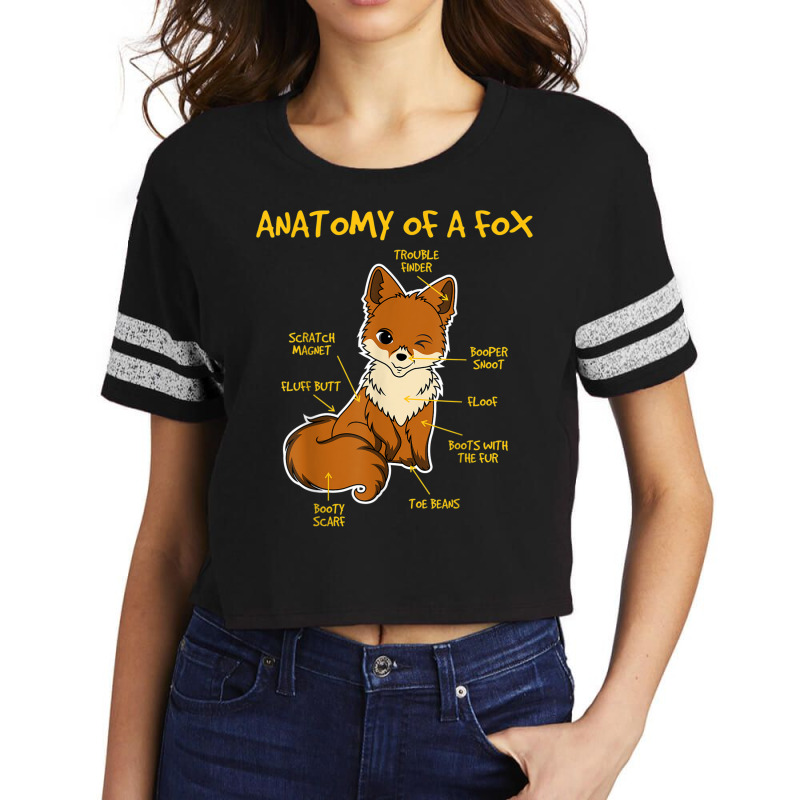 Funny Anatomy Of A Fox, Cute Funny Animal Lover, F Scorecard Crop Tee by bonne | Artistshot