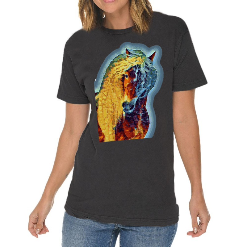 Haflinger Horse Portrait Vintage T-shirt | Artistshot