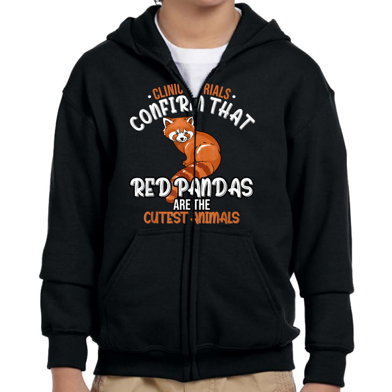 Clinical Trials Confirm That Red Pandas Are The Cu Youth Zipper Hoodie | Artistshot