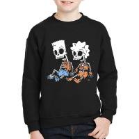 The Simpsons Bart & Lisa Skeletons Youth Sweatshirt | Artistshot