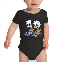 The Simpsons Bart & Lisa Skeletons Baby Bodysuit | Artistshot