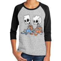 The Simpsons Bart & Lisa Skeletons Youth 3/4 Sleeve | Artistshot