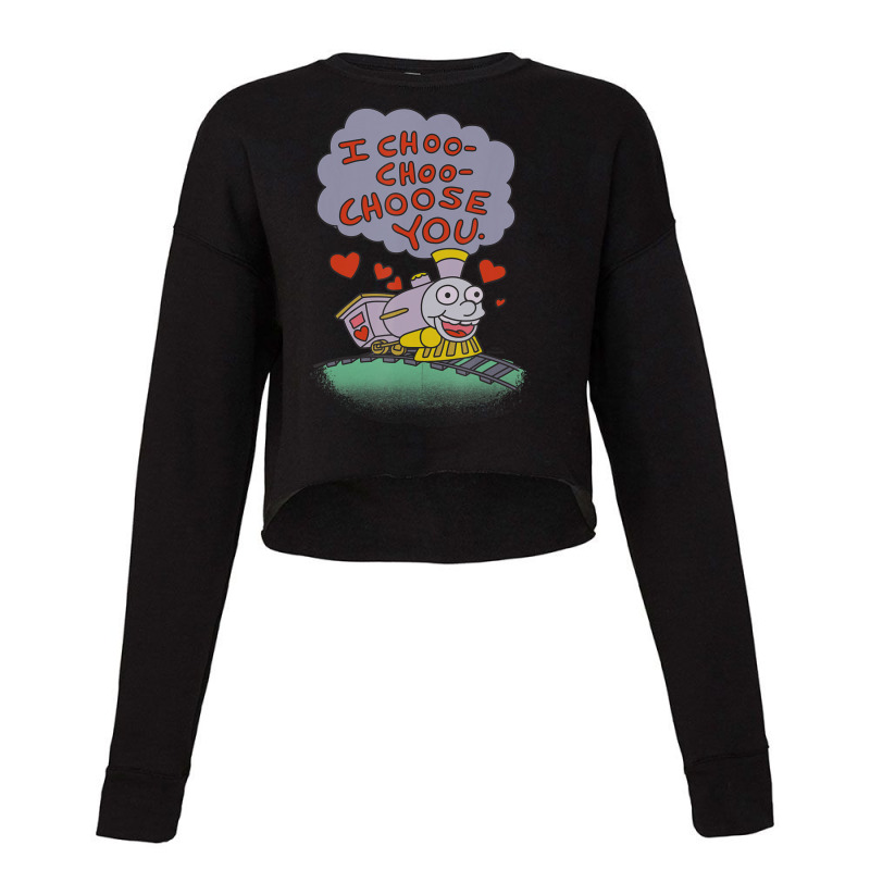 The Simpsons I Choo Choo Choose You Valentine's Da Cropped Sweater by longdanouj | Artistshot