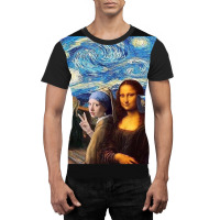 Mona Lisa Girl With A Pearl Earring The Scream Sta Graphic T-shirt | Artistshot