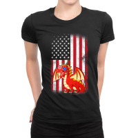 Dragon American Flag Boys Girls Men Women Fourth O Ladies Fitted T-shirt | Artistshot