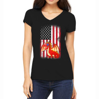 Dragon American Flag Boys Girls Men Women Fourth O Women's V-neck T-shirt | Artistshot