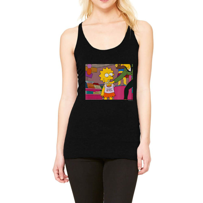 The Simpsons Lisa Sassy V1 Racerback Tank by longdanouj | Artistshot