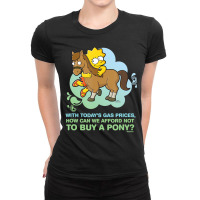 The Simpsons Lisa Simpson Buy A Pony Retro Ladies Fitted T-shirt | Artistshot