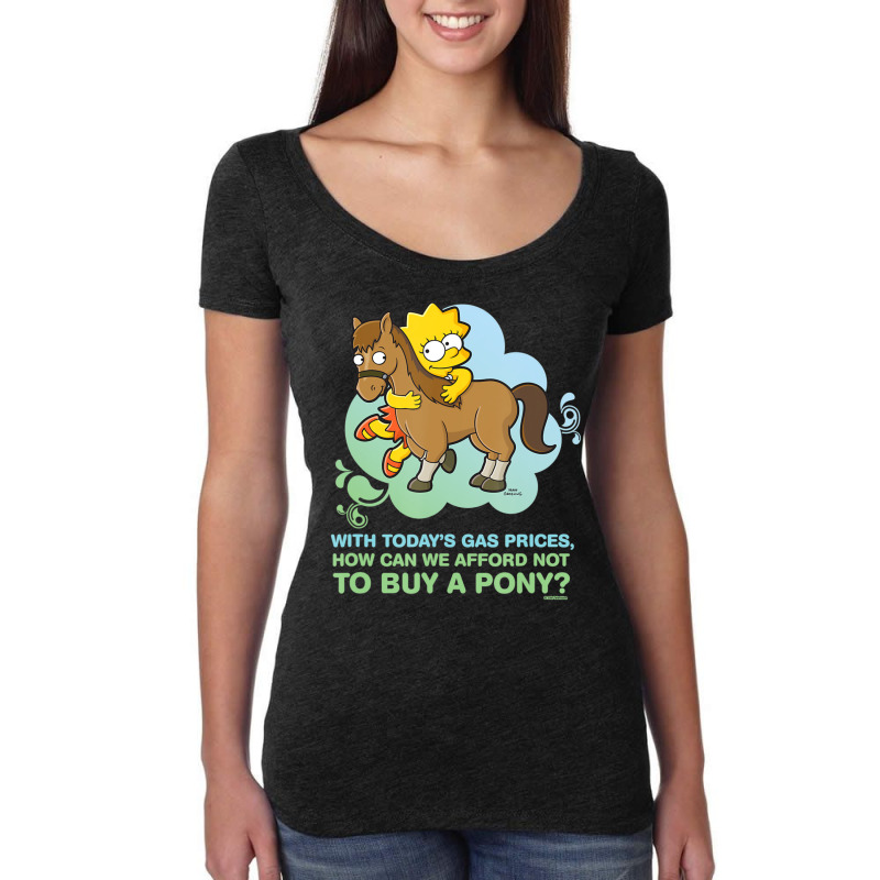 The Simpsons Lisa Simpson Buy A Pony Retro Women's Triblend Scoop T-shirt by longdanouj | Artistshot