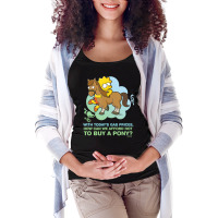 The Simpsons Lisa Simpson Buy A Pony Retro Maternity Scoop Neck T-shirt | Artistshot