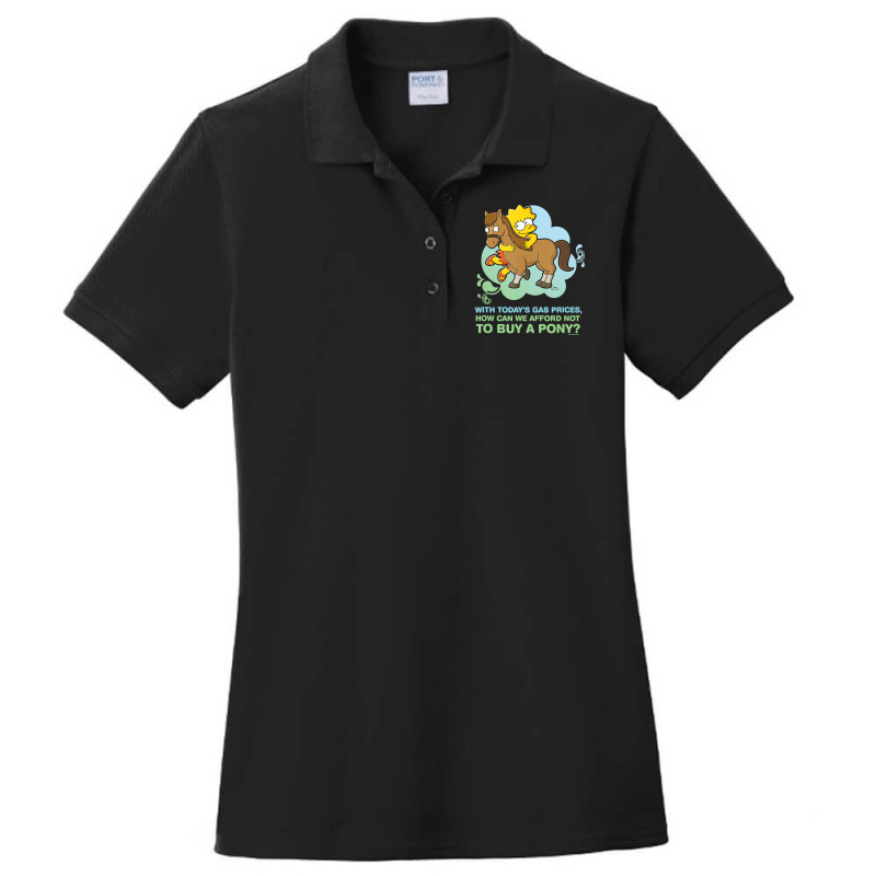 The Simpsons Lisa Simpson Buy A Pony Retro Ladies Polo Shirt by longdanouj | Artistshot