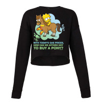 The Simpsons Lisa Simpson Buy A Pony Retro Cropped Sweater | Artistshot