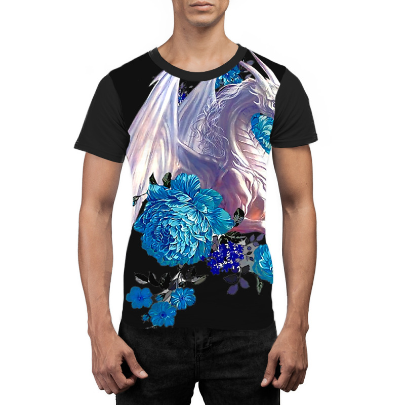 Cool Dragon Rose Flower Graphic T-shirt by whoretacarpal | Artistshot