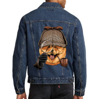 Detective Chow Chow Doggo Spy Investigator Puppy D Men Denim Jacket | Artistshot