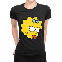 The Simpsons Maggie Simpson Angry Big Face Ladies Fitted T-shirt | Artistshot