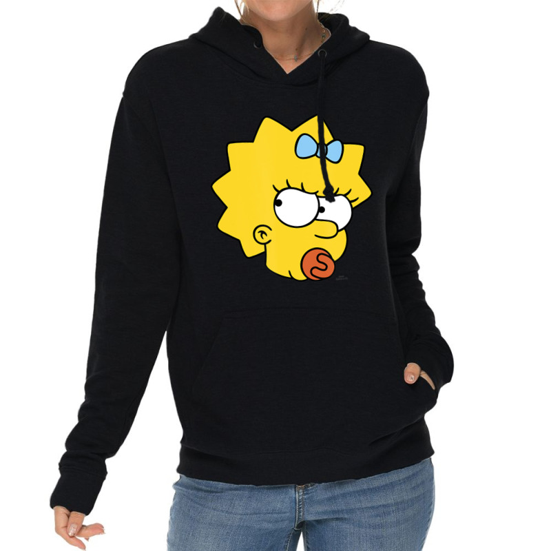 The Simpsons Maggie Simpson Angry Big Face Lightweight Hoodie by longdanouj | Artistshot