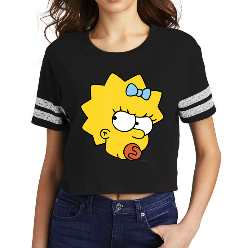 The Simpsons Maggie Simpson Angry Big Face Scorecard Crop Tee by longdanouj | Artistshot