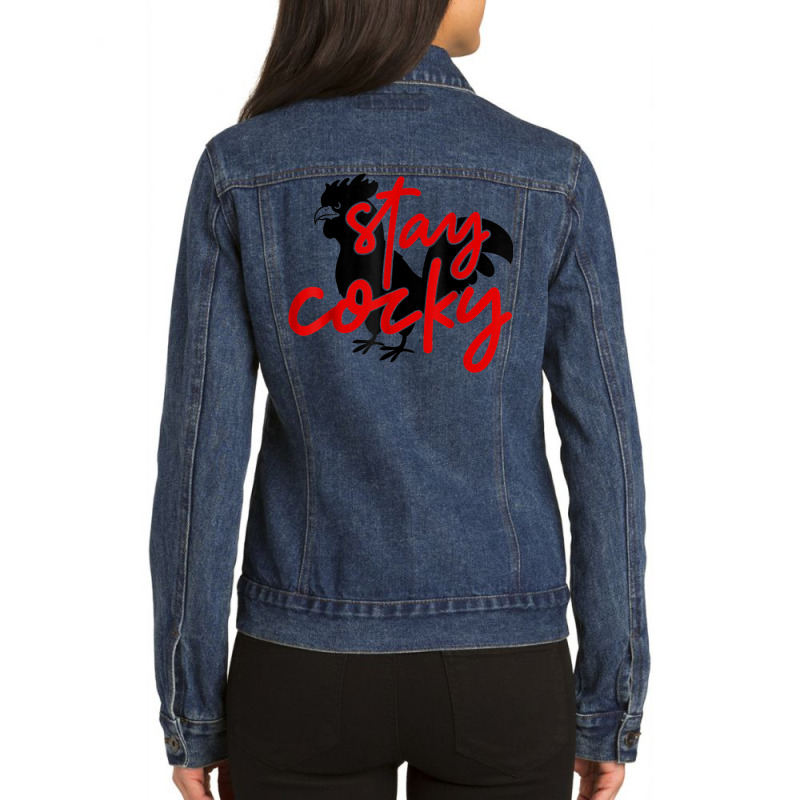 Let Them Know You Are Cocky Stay Cocky Jsu Gamecoc Ladies Denim Jacket by bonne | Artistshot