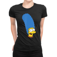 The Simpsons Marge Simpson Big Face Ladies Fitted T-shirt | Artistshot