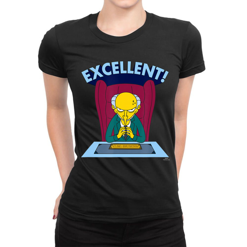 The Simpsons Mr. Burns Excellent Ladies Fitted T-Shirt by longdanouj | Artistshot