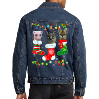 Christmas Floppa Sogga Serval Bingus Cat Meme T Sh Men Denim Jacket | Artistshot