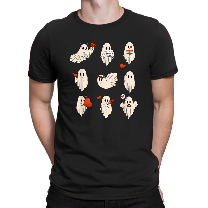 Ghost Valentines, Spooky Valentine's Day T-shirt By Donna J Flaugher ...