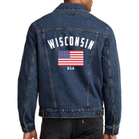 Wisconsin Men Denim Jacket | Artistshot