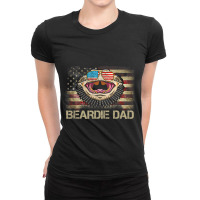 Mens Sunglasses Beardie Dad Flag American Bearded  Ladies Fitted T-shirt | Artistshot