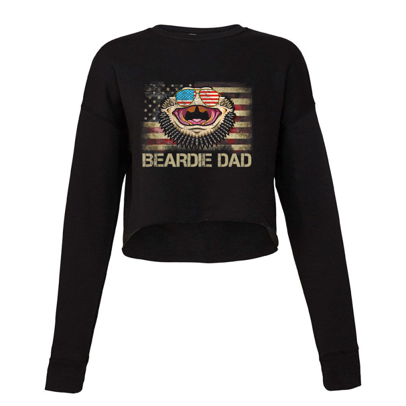 Mens Sunglasses Beardie Dad Flag American Bearded  Cropped Sweater by whoretacarpal | Artistshot