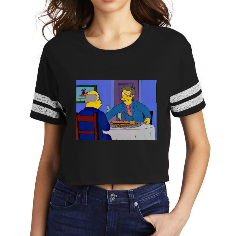 The Simpsons Principal Skinner Steamed Hands V2 Scorecard Crop Tee by longdanouj | Artistshot