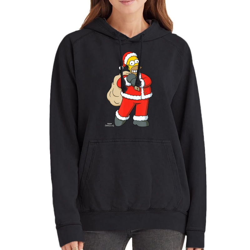 The Simpsons Santa Homer Holiday Vintage Hoodie by longdanouj | Artistshot