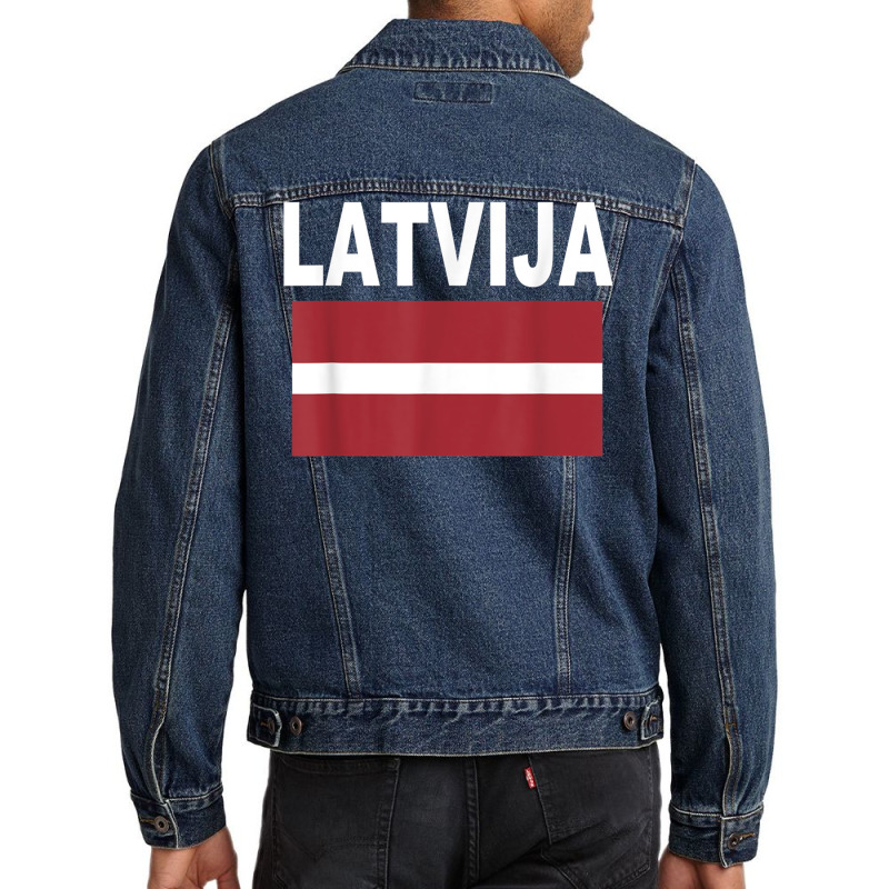 Latvija Flag T Shirt Cool Latvian Latvia Flags Gif Men Denim Jacket | Artistshot