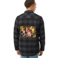 Western Farm Animals Cow Pig Chicken Horse Barn Fa Flannel Shirt | Artistshot