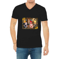 Western Farm Animals Cow Pig Chicken Horse Barn Fa V-neck Tee | Artistshot