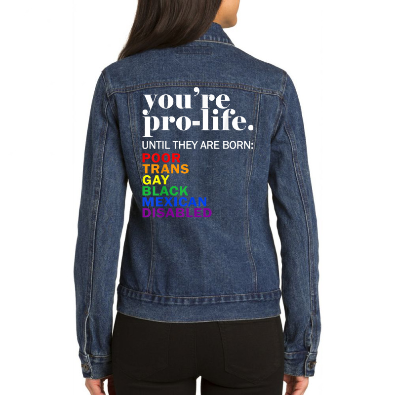 Funny Lgbt Pride Gay Pride Lgbtq T Shirt Ladies Denim Jacket | Artistshot