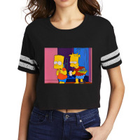 The Simpsons Treehouse Of Horror Bad Double Bart Scorecard Crop Tee | Artistshot