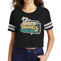 Radio Listening To Classical Music Scorecard Crop Tee | Artistshot