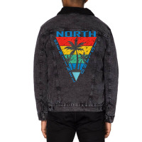 North Sentinel Island   Funny Anthropology Gag Vac Unisex Sherpa-lined Denim Jacket | Artistshot