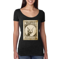 Big Floppa Cat Cute Caracal Cat Vintage Wanted Women's Triblend Scoop T-shirt | Artistshot