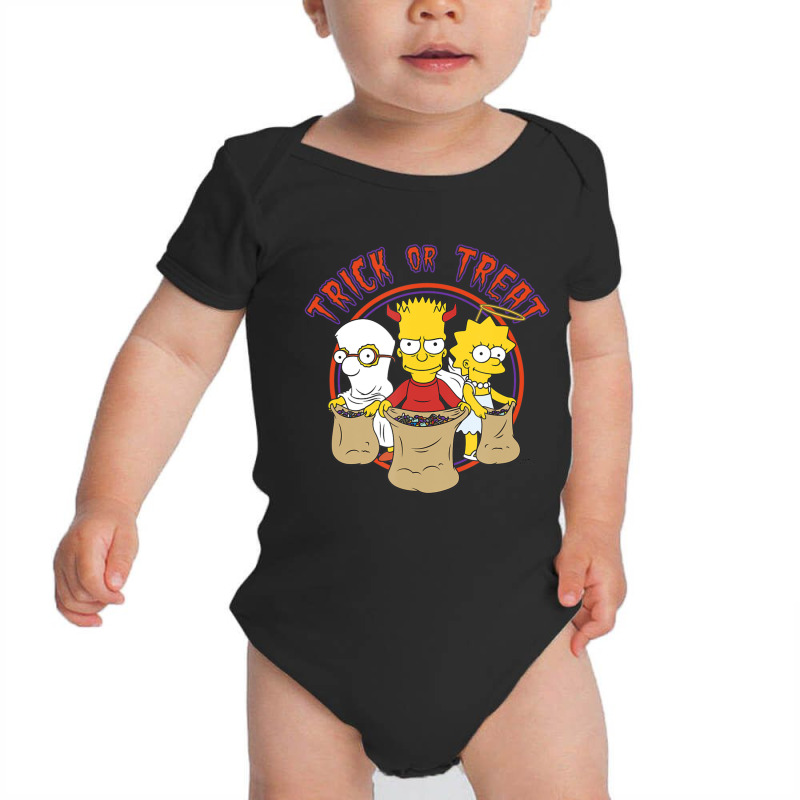 The Simpsons Treehouse Of Horror Halloween Centere Baby Bodysuit by longdanouj | Artistshot