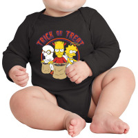 The Simpsons Treehouse Of Horror Halloween Centere Long Sleeve Baby Bodysuit | Artistshot