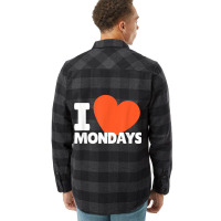 I Love Mondays Heart Cute Monday T Shirt Flannel Shirt | Artistshot