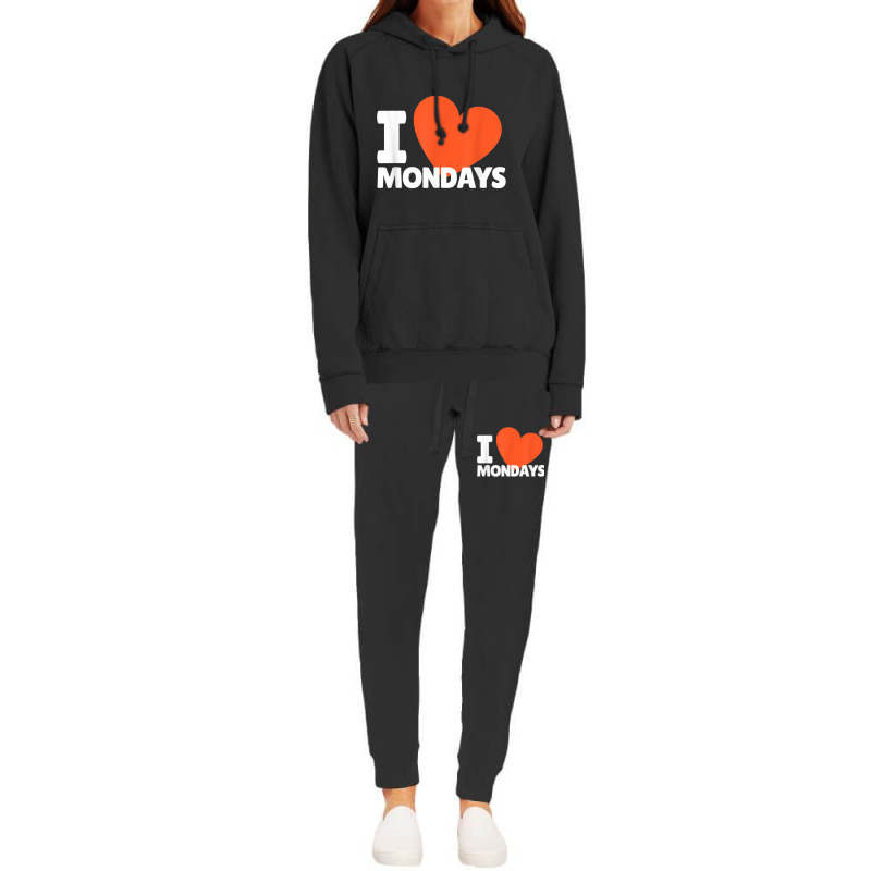 I Love Mondays Heart Cute Monday T Shirt Hoodie & Jogger Set | Artistshot