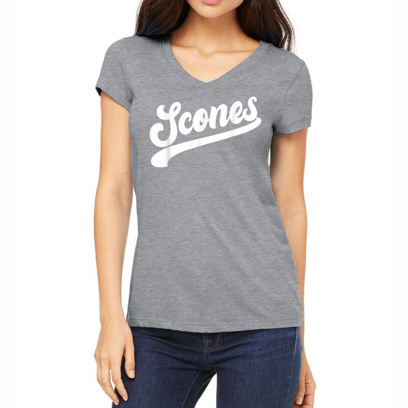 Team Scones Funny Breakfast Tea Biscuit Sweet Past Women's V-Neck T-Shirt by bonne | Artistshot