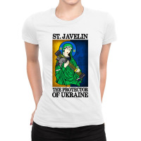 Saint Javelin Protector Ladies Fitted T-shirt | Artistshot