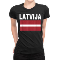 Latvija Flag T Shirt Cool Latvian Latvia Flags Gif Ladies Fitted T-shirt | Artistshot